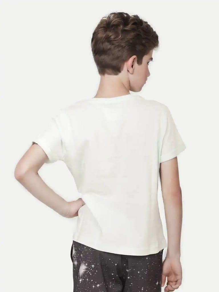 Teen Boys Mint Graphic Printed T-Shirt view 4