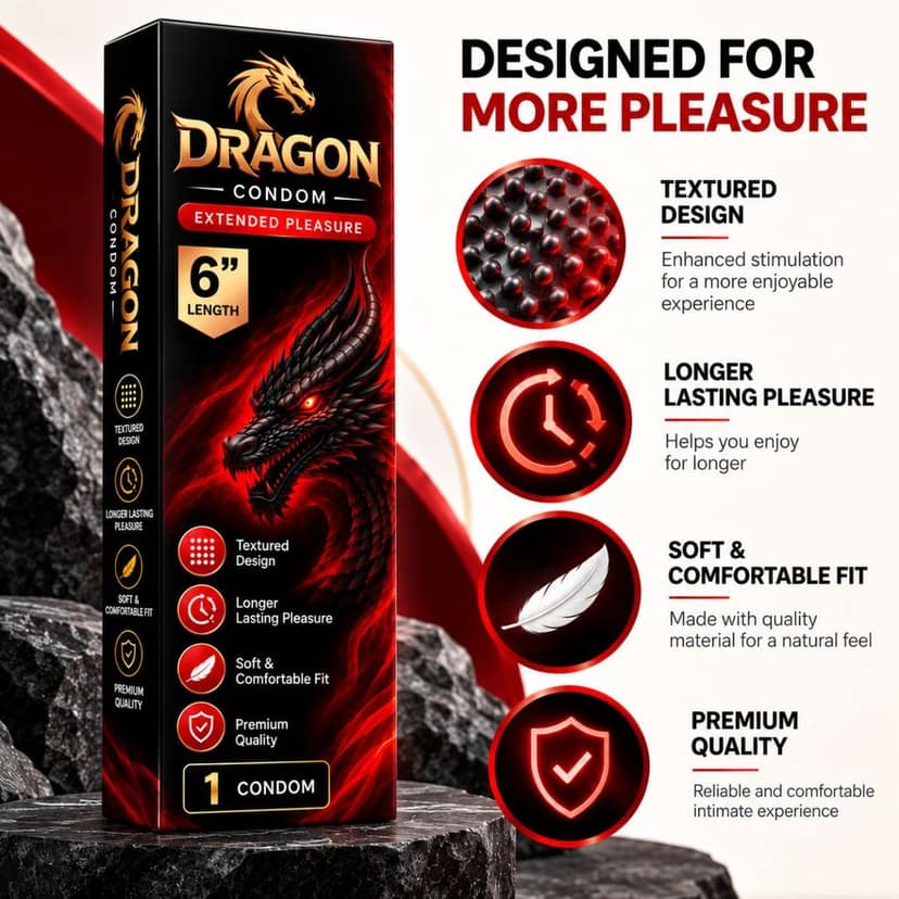 Dragon Condom – Bold Dragon Graphic Packaging view 5