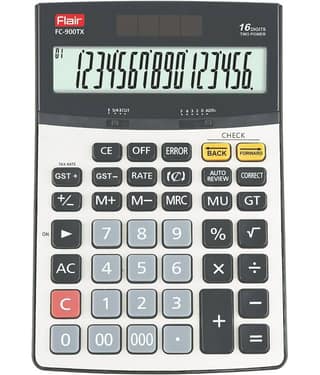 Flair Fc-900Tx Gst Calculator Gst Calculation And Cuurency Converter Calculator Basic Calculator (16 Digit)