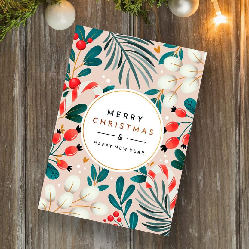 Rack Jack Funny Christmas Xmas Greeting Card for Secret Santa Gifts New Year Friends Family Colleagues with Pastel Envelope - Merry Christmas - White view 3