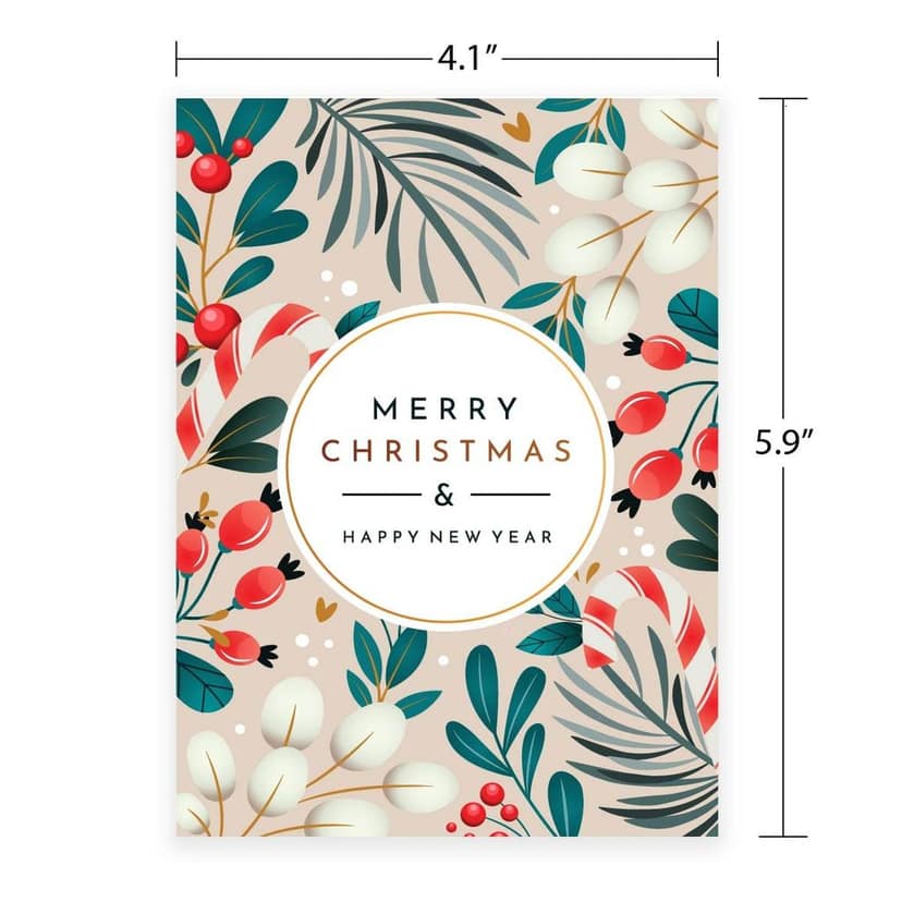 Rack Jack Funny Christmas Xmas Greeting Card for Secret Santa Gifts New Year Friends Family Colleagues with Pastel Envelope - Merry Christmas - White view 4