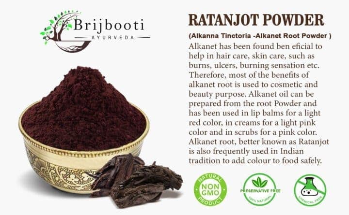 BrijBooti Ratanjot Powder- Alkanna Tinctoria - Alkanet Root Powder view 8