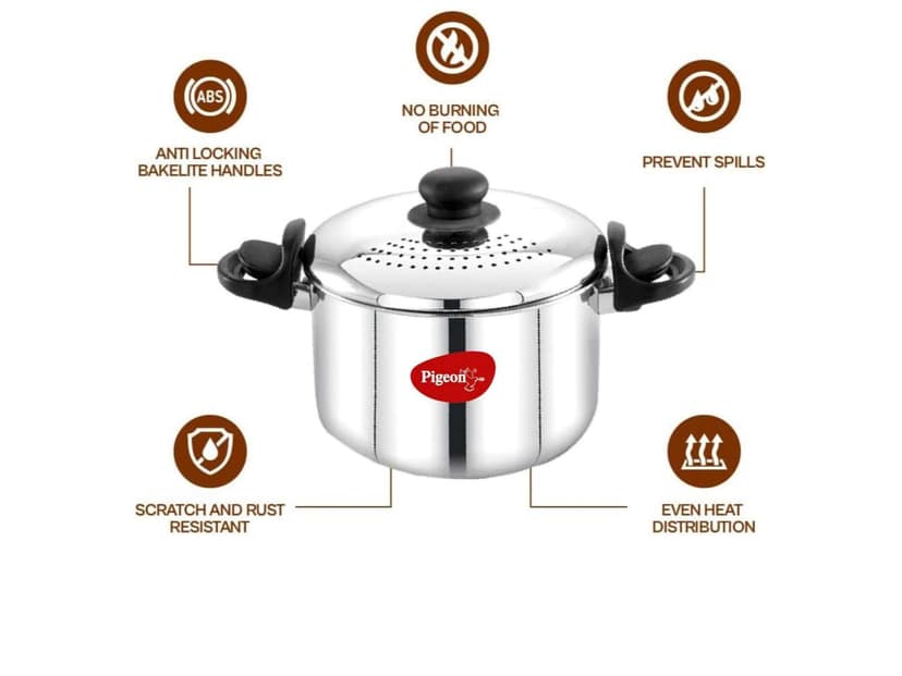 Pigeon Stainer Stainless Steel Casserole Silver - 4L view 3
