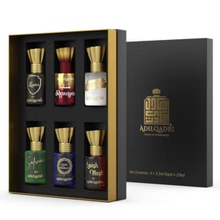 Adilqadri Assorted Luxury Attar Combo Perfume Gift Set for Men & Women (Pack of 6) Non-Alcoholic Roll-On attar Collection | Long-Lasting Fragrance Set | Gift Hamper for Him & Her | Ideal for Special Occasions | 5.5ml Each Adilqadri Assorted Luxury Attar