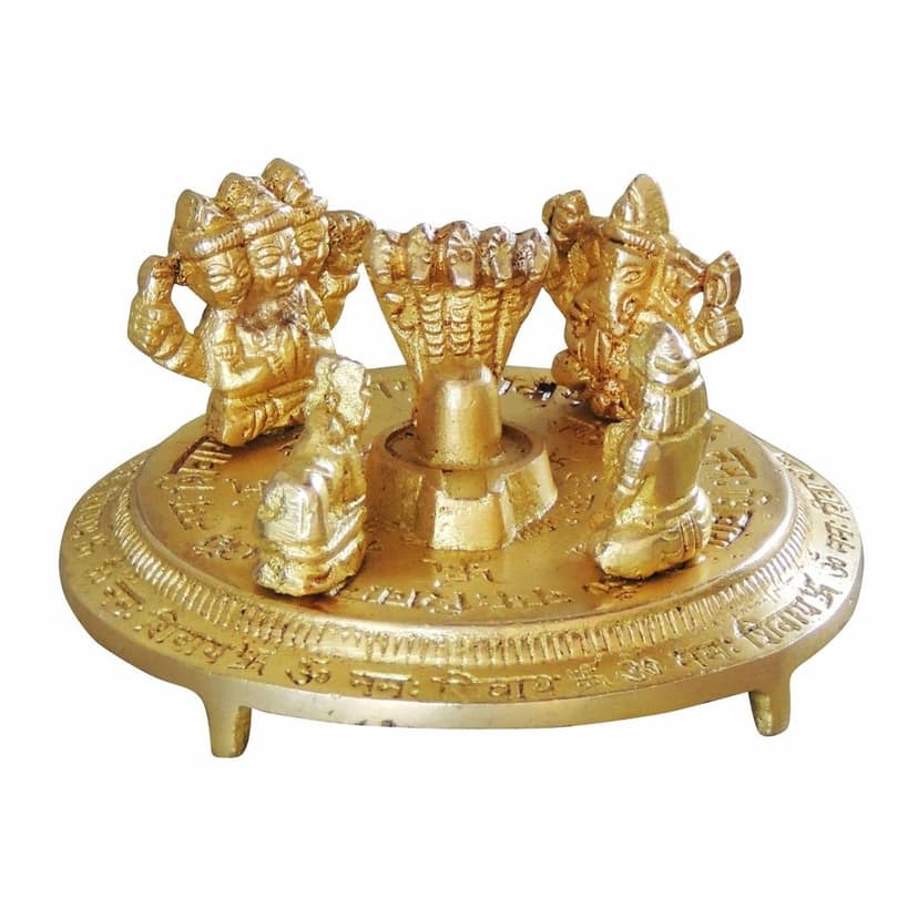 Brass Shivling Idol - Traditional Shiva Lingam For Pooja, Height : 2 Inch (BSMAS1055 C) view 2