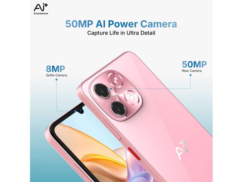 Ai+ Nova 2 5G Smartphone, 6GB RAM, 128GB Storage - Pink view 2