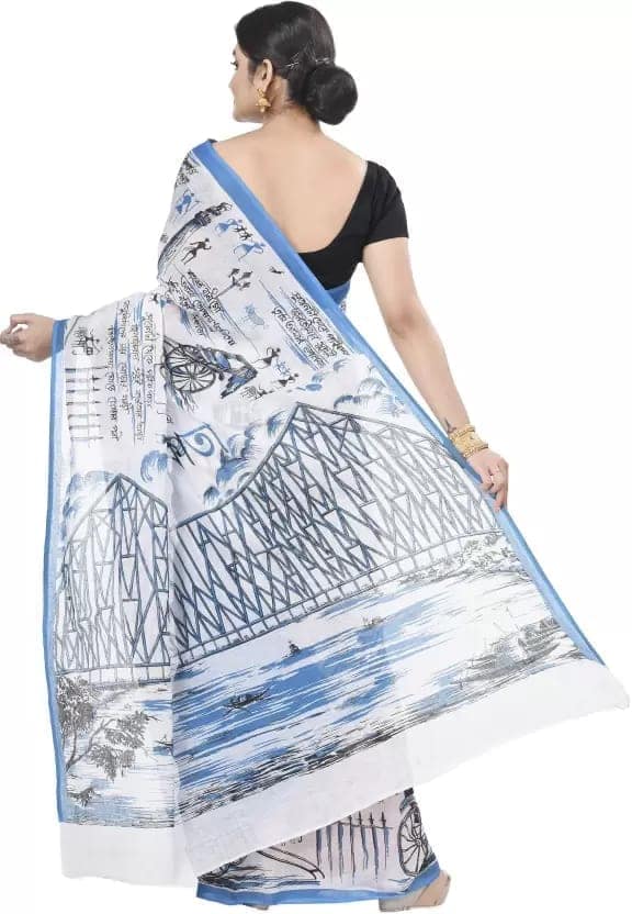 Sambalpuri Cotton Blend Saree (Multicolor) view 3