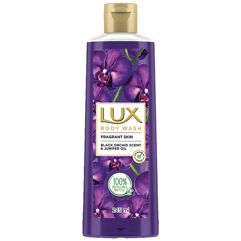 Lux Shower Gel, Black Orchid Fragrance & Juniper Oil Bodywash, With Glycerine For Soft Skin, Paraben Free, 245 Ml view 2