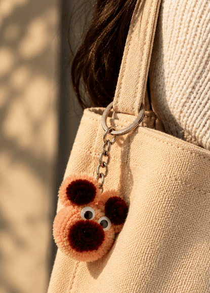 Handmade Fuzzy Stick Pipe Cleaner Key Chain for Kids and Accessories view 3