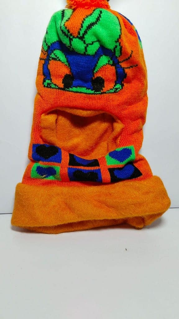Kids Winter Warm Knitted Hat with Fleece Lining and Dinosaur Pattern view 2