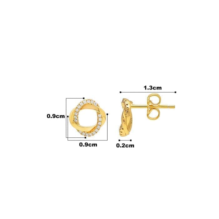 18k Gold Plated Silver Allure Earrings view 4