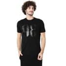 Mufti Black Leather Print Graphic Tee