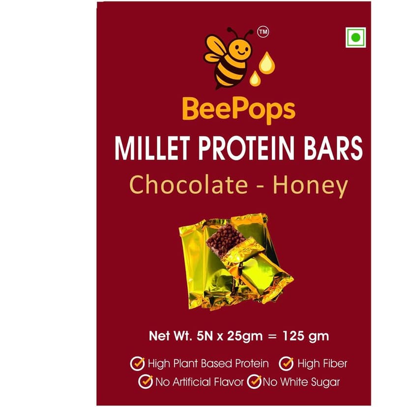 BeePops Super Savor Protein Bars-Chocolate & Honey (5NX25G) view 7