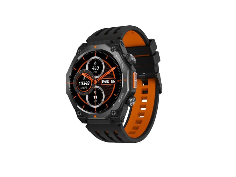 Fastrack Xtreme Adventure Smart Watch with 1.43 AMOLED Display, Dual Push Button, GPS, ABC, 1ATM, Inbuilt Torch, 100+ Multisports, Dual Tone Strap - Black & Black
