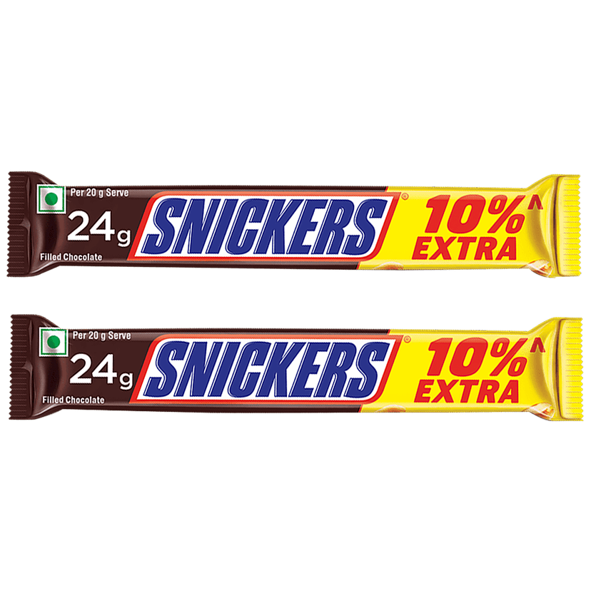 Snickers Peanut Filled Chocolate Bar, 22 G Pouch view 2