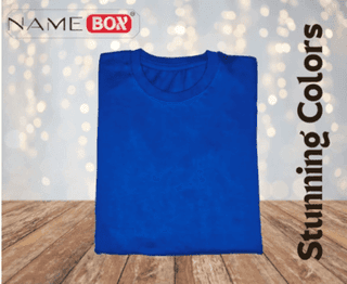 NameBox Pure premium cotton T shirts, Ink Blue, Size - 40 (M)