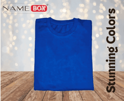 NameBox Pure premium cotton T shirts, Ink Blue, Size - 40 (M)