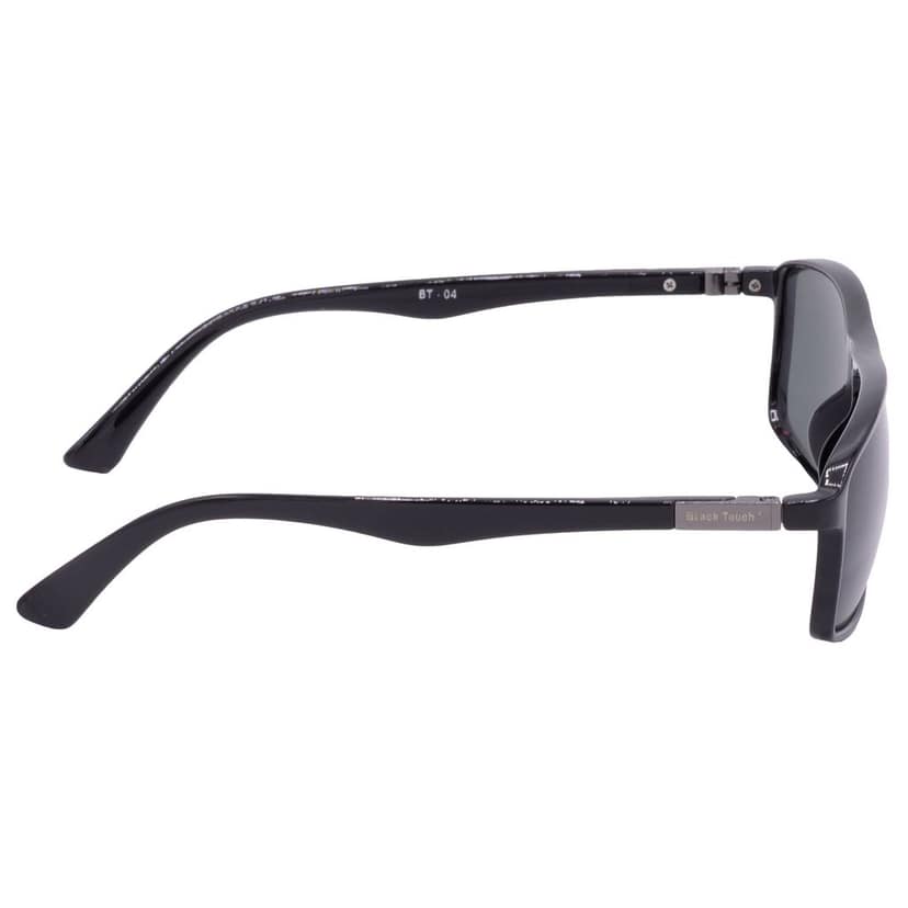 Hrinkar Grey Rectangular Sunglasses Brands Black Frame Goggles for Men & Women - HRS-BT-04-BK-BK-BK view 3