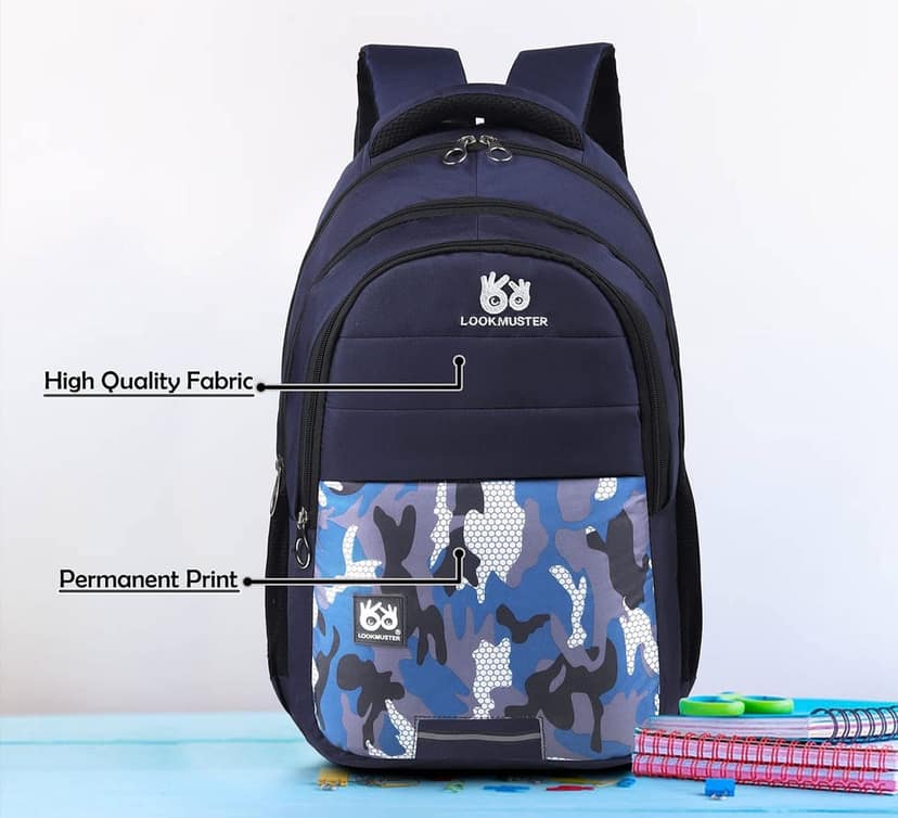 LOOKMUSTER Lookmuster30 Ltrs Large Laptop Backpack With 3 Compartments, Water Resistant view 6