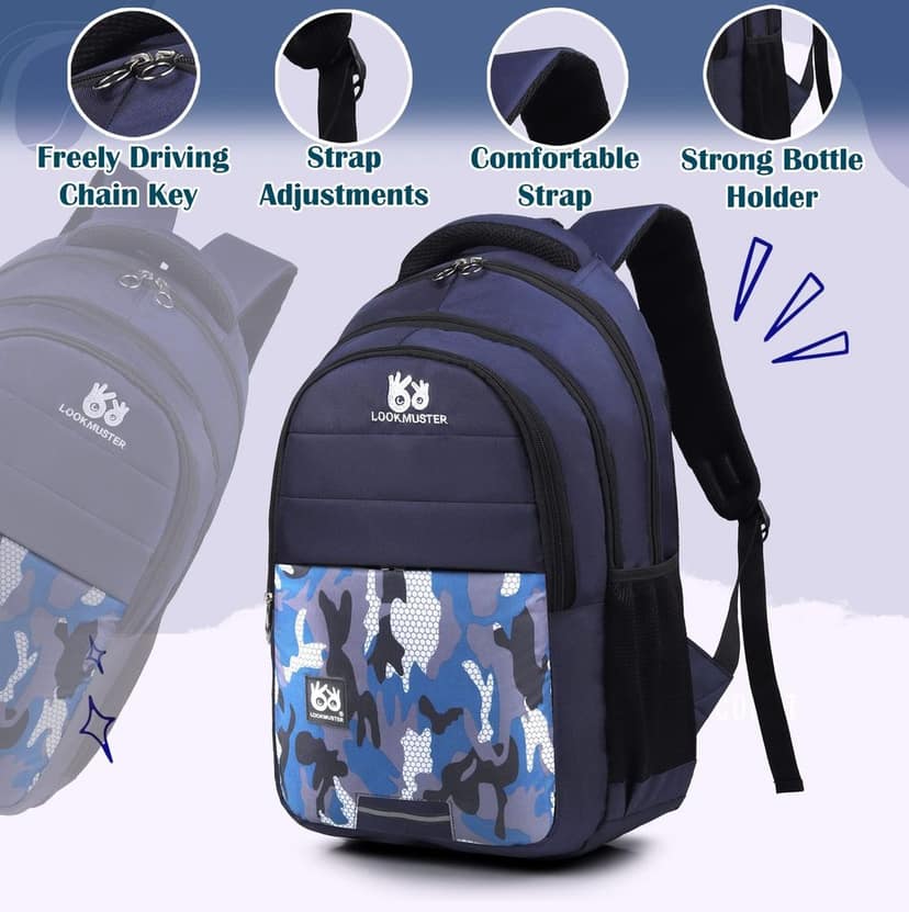 LOOKMUSTER Lookmuster30 Ltrs Large Laptop Backpack With 3 Compartments, Water Resistant view 7