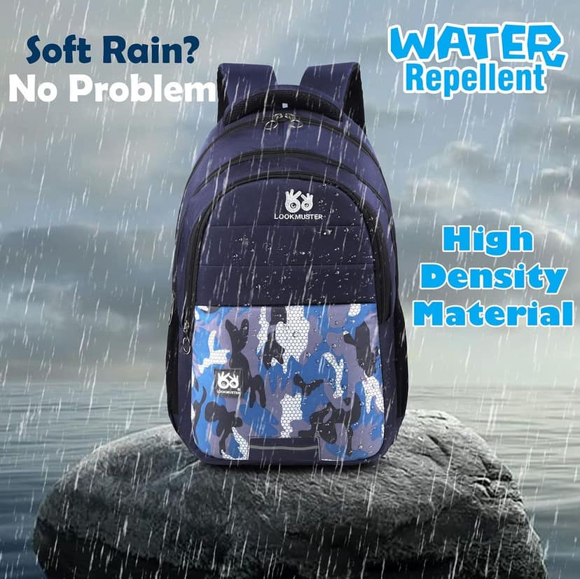 LOOKMUSTER Lookmuster30 Ltrs Large Laptop Backpack With 3 Compartments, Water Resistant view 9