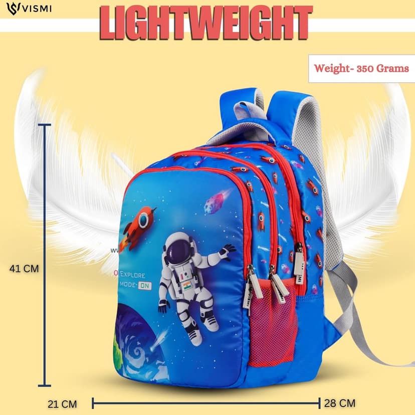VISMIINTREND School Backpack Bags for Kids | School Bags | Water Resistant | Casual | Picnic | Travel | 5 to 10 Years School Backpack | Bag for Boys | Girls view 3