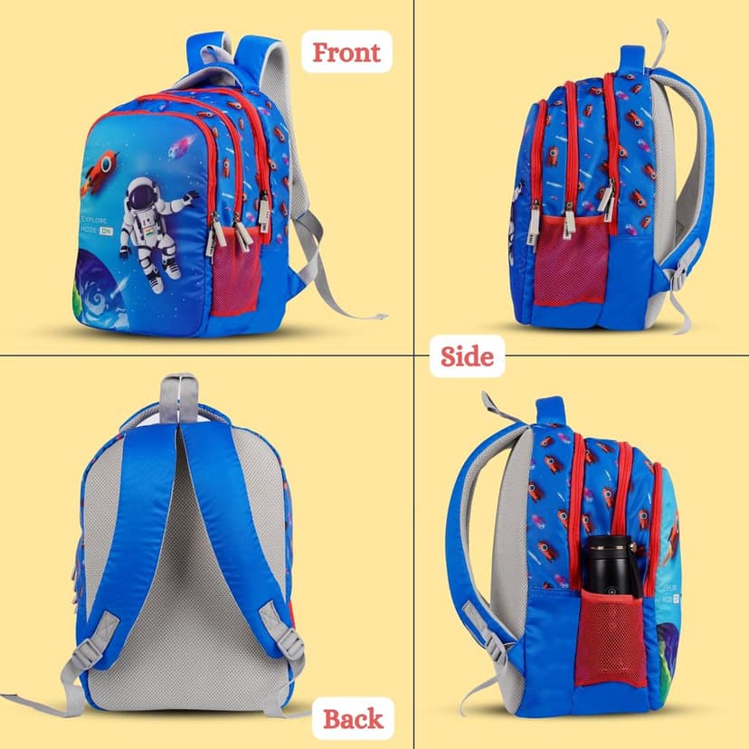 VISMIINTREND School Backpack Bags for Kids | School Bags | Water Resistant | Casual | Picnic | Travel | 5 to 10 Years School Backpack | Bag for Boys | Girls view 4