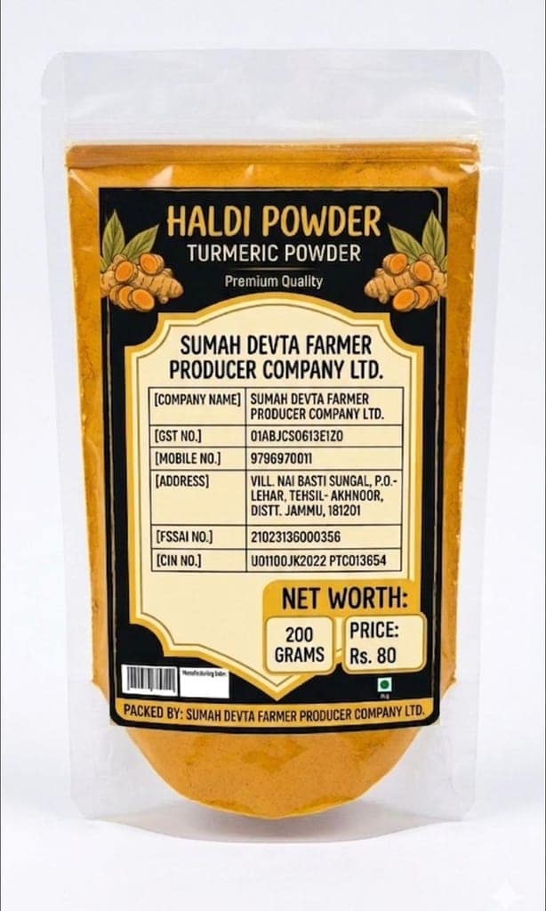 Sumah Devta Premium Turmeric Haldi Powder, 200 Grams