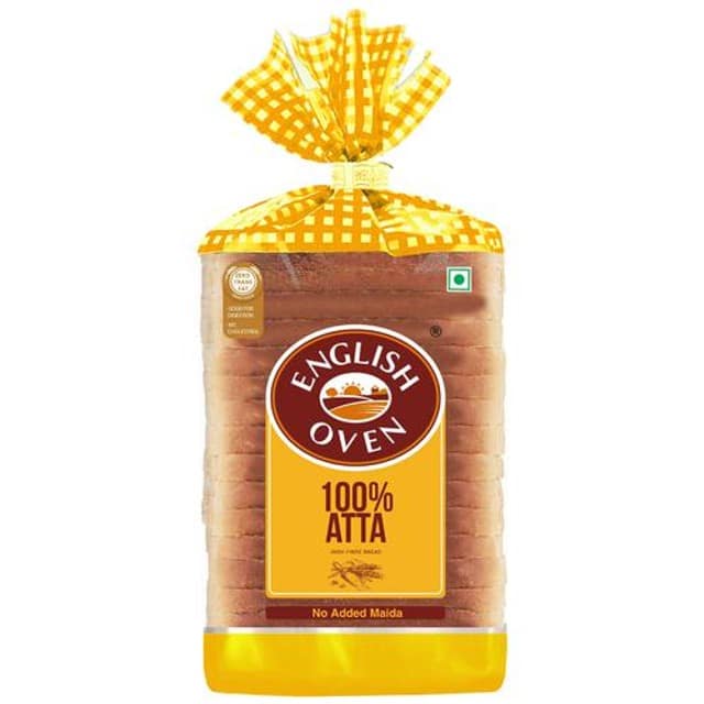 English Oven 100% Atta Bread, 400 G Pouch