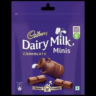Cadbury Dairy Milk Minis - Home Treats, Mini Chocolate Bars, 119 G (17 Pcs)