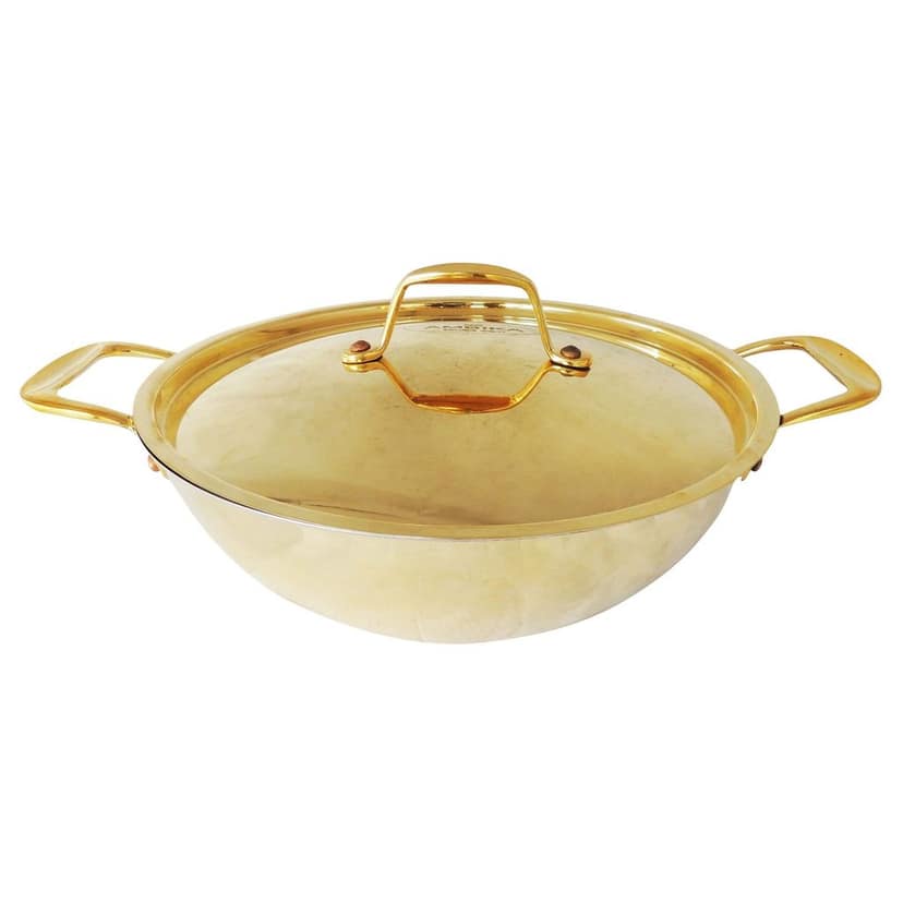 Brass Kadai With Cover No. 2 (ZMAS473 B) view 2