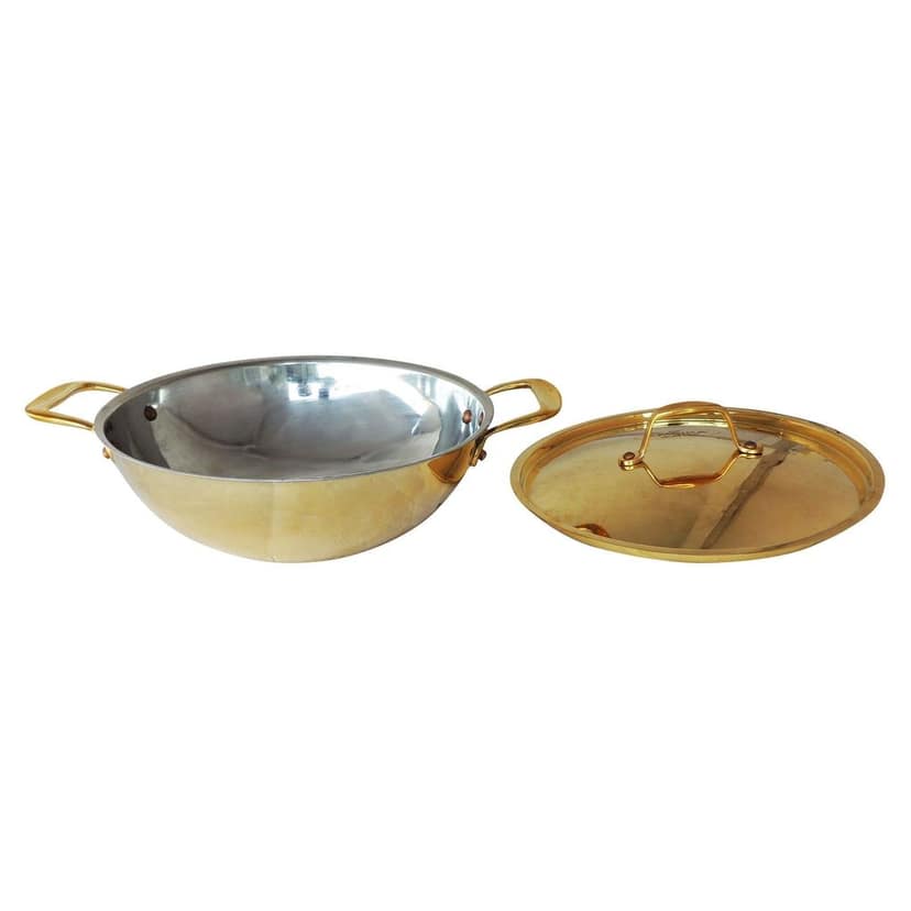 Brass Kadai With Cover No. 2 (ZMAS473 B) view 3