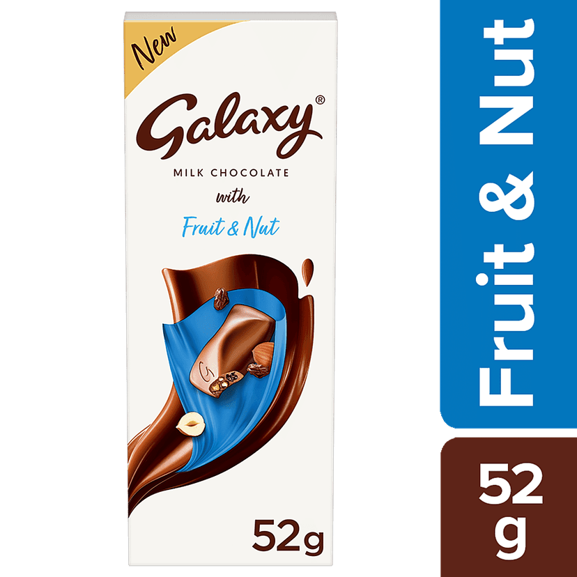 Galaxy Silky Smooth Milk Chocolate With Fruit & Nut, 52 G
