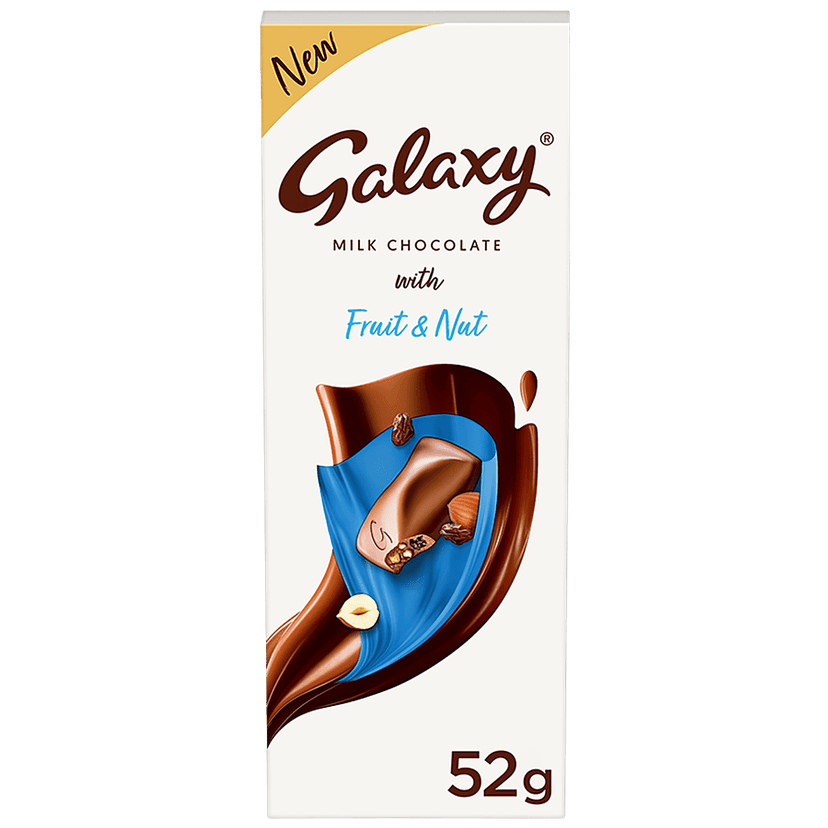 Galaxy Silky Smooth Milk Chocolate With Fruit & Nut, 52 G view 2