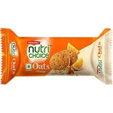 Britannia Nutrichoice Oats Cookies - Chocolate & Almonds, Fibre Rich, Healthy Snack, 75 G