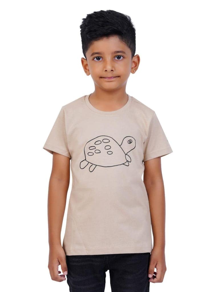 AIR GARB Boys Round Neck Printed Cotton T-shirt for 2-3 Years - Pack of 2 (K23-CW-TB) Multicolour view 3
