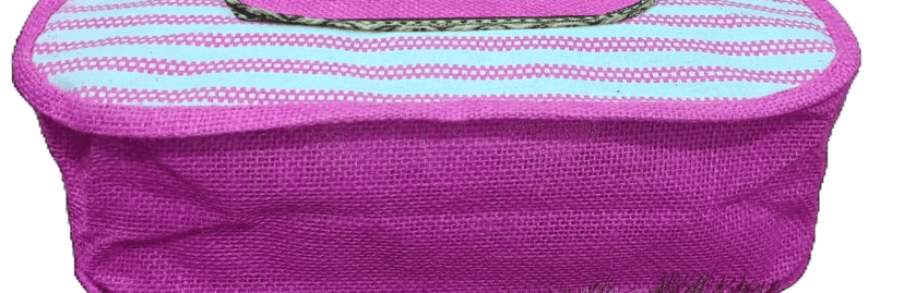 Striped Canvas Tote Bag with Elephant Applique view 4