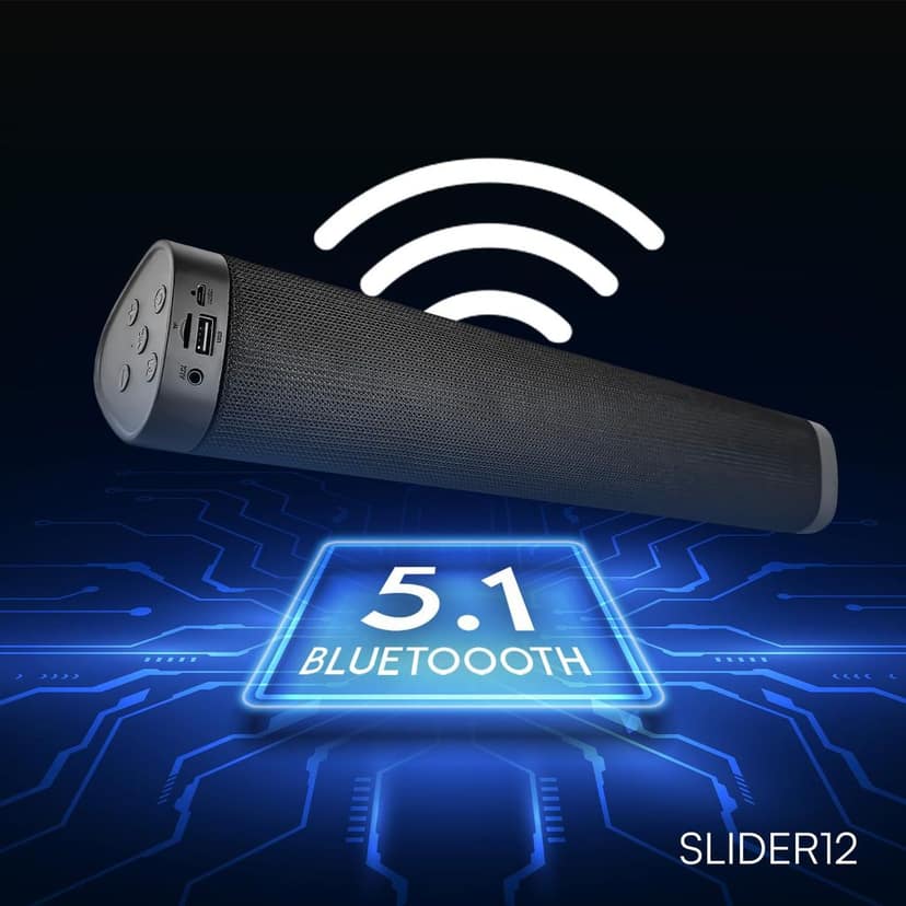 HAPIPOLA SLIDER12 BLUETOOTH SPEAKER Immersive Audio | Good Bass | Light Weight 6 hours Playback | Playback Controls True Wireless Stereo | AUX, USB, TF Card 5.0 Bluetooth | Upto 10m Range view 4