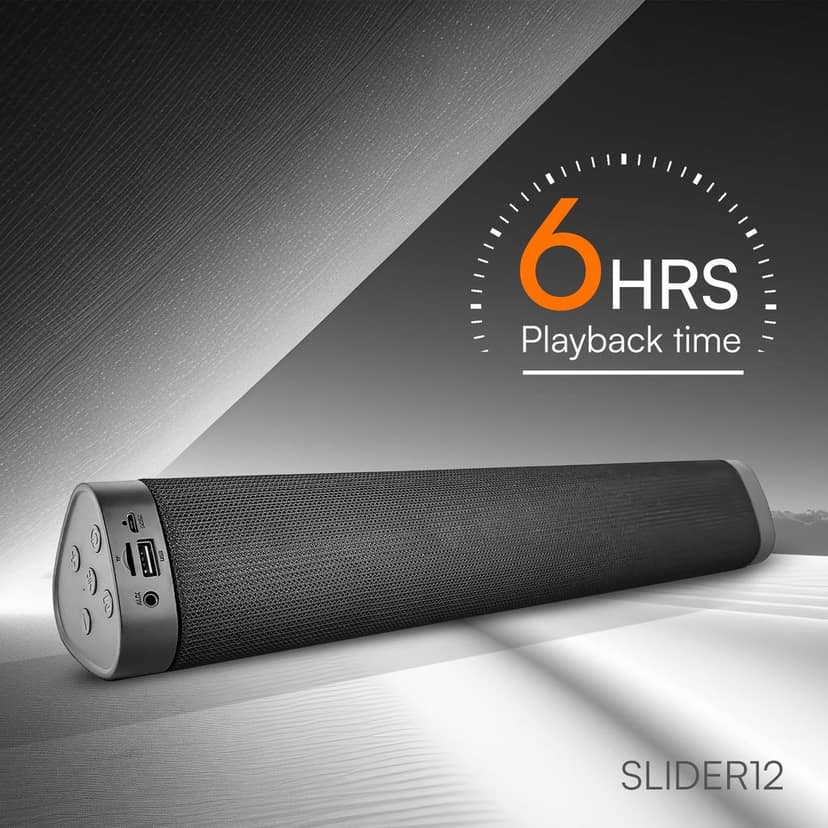 HAPIPOLA SLIDER12 BLUETOOTH SPEAKER Immersive Audio | Good Bass | Light Weight 6 hours Playback | Playback Controls True Wireless Stereo | AUX, USB, TF Card 5.0 Bluetooth | Upto 10m Range view 5