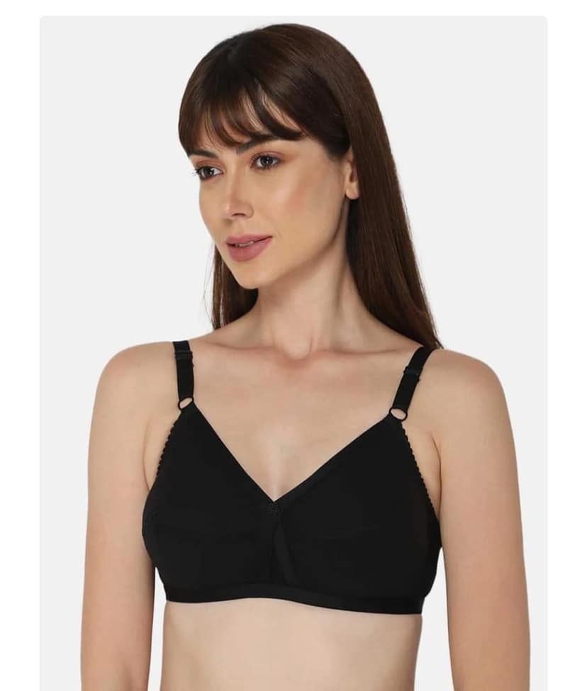 FASHION BONES Women's Cotton Cross Bra | Full Coverage, Non-Padded | Daily Use Cotton Bra | White & Beige | Combo (Pack of 2) view 10