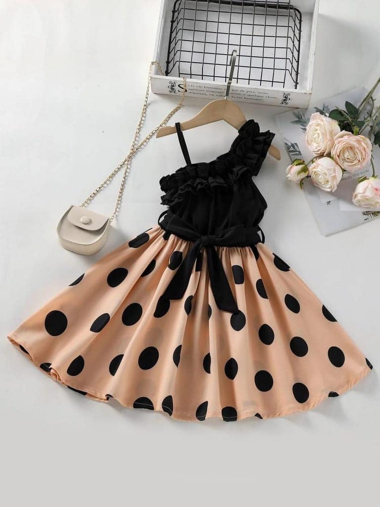 Buy & Try Bali Lycra Fabrick Printed Girl Frock Dress view 7