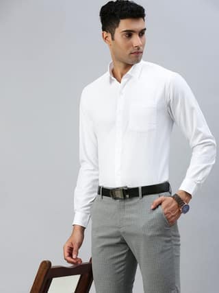 Mens Cotton White Full Sleeves Shirt Wewin New