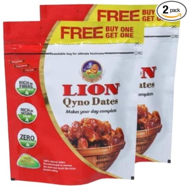 Lion Qyno Seeded Dates 500 Gms Buy 1 Get 1 Free