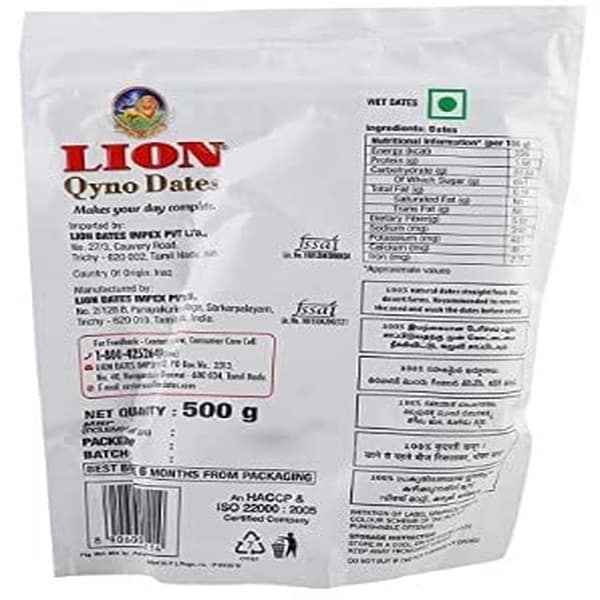 Lion Qyno Seeded Dates 500 Gms Buy 1 Get 1 Free view 3