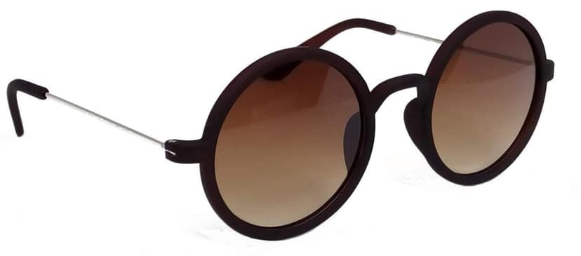 HRINKAR Unisex Round Sunglasses Silver & Golden Frame, Brown & Grey Lens (Medium) - Pack of 2 view 6