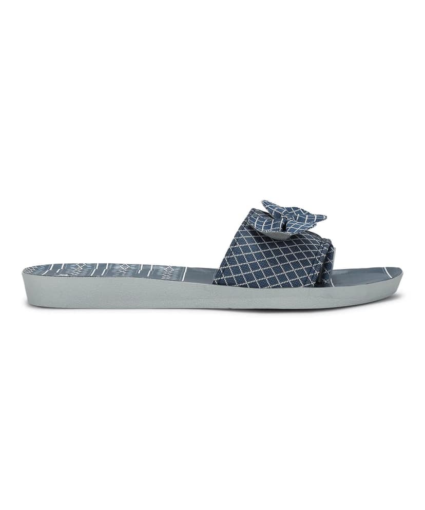 Paragon Women's Blue-Grey Sliders with Anti-skid Cushioned Sole for Everyday Use view 2