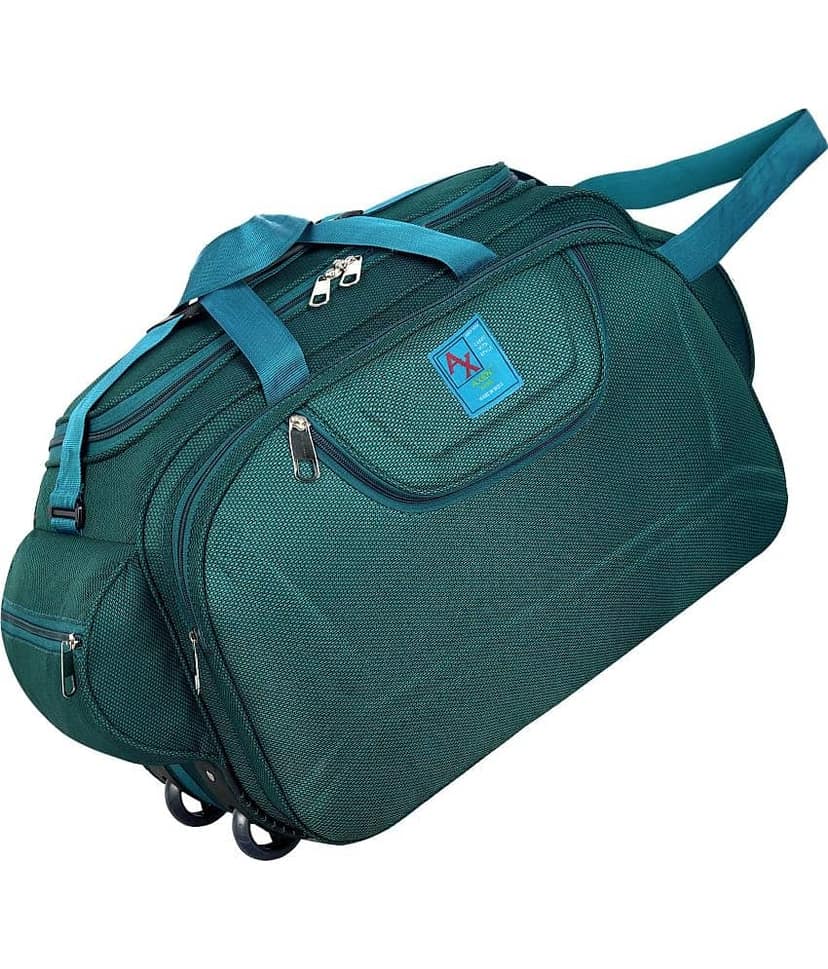 AXEN BAGS - Red Polyester Duffle Trolley