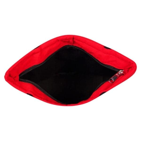 Banjara Handmade Mini Rangeela Flower Design Bag Black & Red Color view 4