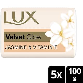 Lux Jasmine & Vitamin E Soap Bar, For Soft Glowing Skin with 7 Beauty Ingredients, 100 g (Pack of 4)