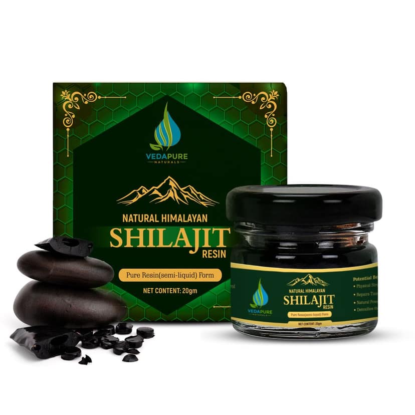 VEDAPURE NATURALS Original Shilajit, Shilajeet Original, Shilajit for Man / Woman (20g), Shilajit Original Resin Lab-Tested for Purity; Silajit Original Natural Stamina Booster for Men / Women, Shilajit Resin for Power & Endurance 20 GRAM (PACK OF 1) view 2